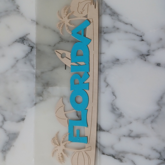 Florida Beach 2D sticker beachball, surf board, palm trees, sun, beach umbrellas - Picture 13 of 13